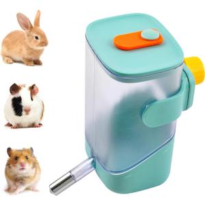 Water Bottle for Rabbits No Drip,Small Animal Leak Proof Water Bottle for Cage Crate,23 oz Pet Hanging Water Dispenser for Bunny Guinea Pig Chinchilla Ferret Squirrel Hedgehog(Green)