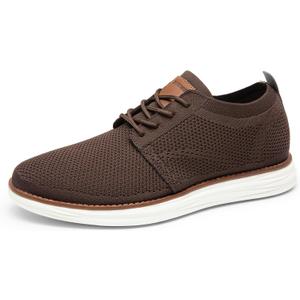 Bruno Marc Men's KnitFlex Breeze Mesh Sneakers Oxfords Lace-Up Lightweight Casual Walking Shoes (9, 01 Brown)