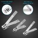Yougai Nail Clippers Set - 18 Pcs Professional Manicure Pedicure Kit for Men Women, Stainless Steel Fingernail Toenail Clippers Cutters, Nail Care Grooming Tools with Leather Travel Case
