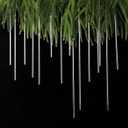 Yungyan 50 Pcs Glass Icicle Ornaments for Winter Tree 11.75" 9.75" 7.75" 5.75" 3.75" Icicles Hanging Ornament Set Various Glass Crystal Ornaments Decor for White or Silver Winter