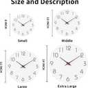 Mosewa Wall Clock Battery Operated 8 Inch White Silent Non Ticking Simple Minimalist Wooden Decorative for Kitchen Bathroom Bedroom Living Room Office