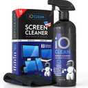 Screen Cleaner Spray (16oz - 473ml)  Best Large Cleaning Kit for LCD LED OLED TV, Smartphone, iPad, Laptop, Touchscreen, Computer Monitor, Electronic Devices, Microfiber Cloth Wipes and 2 Nozzles