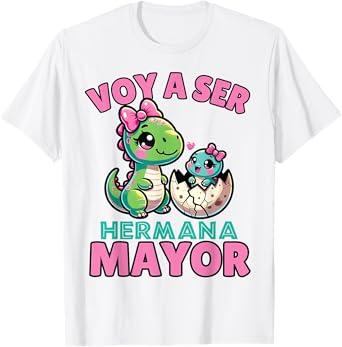 Hermana Mayor Dinosaurio, Voy A Ser Hermana Mayor T-Shirt 3T Hermana Mayor Dinosaurio, Voy A Ser Hermana Mayor T-Shirt 3T