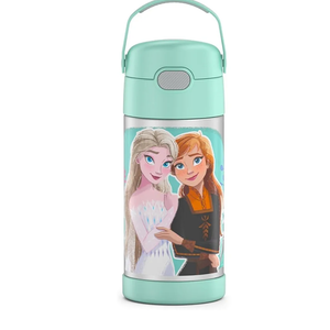 THERMOS FUNTAINER 12 Ounce Stainless Steel Vacuum Insulated Kids Straw Bottle, Frozen
