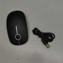 VssoPlor Type C Wireless Mouse, USB C MacBook Wireless Mouse Dual Mode Cordless Mice with USB and Type C Receiver Compatible with PC, Laptop, MacBook and All Type C Devices-Black and Silver