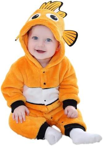 MUST ROSE SPORTS AND HOMEWEAR Unisex Baby Flannel Romper Animal Onesie Costume Hooded Cartoon Outfit, 2-3 y
