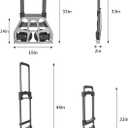 Leeyoung Folding Hand Truck and Dolly, 264 Lb Capacity Heavy-Duty Luggage Trolley Cart with Telescoping Handle and PP+EVA Wheels