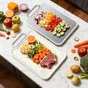 Titanium Cutting Board for Kitchen, Cutting Boards Non Toxic Double Sided Metal Pure Titanium and Wheat Straw PP Chopping Board Food Grade Easy to Clean Large Size 16"*10"*0.9"(White)