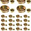 QWORK Steel Drum Bung Plug Set, 24 Piece 2" and 24 Piece 3/4" Bung Caps for 55 Gallon Barrels and Drums