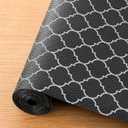 Cooyes Shelf Liner for Kitchen Cabinets  Non-Adhesive Waterproof Drawer Liner  Durable EVA Material Easy-to-Cut Shelf Paper for Refrigerator, Cupboard, Dresser with Modern Pattern (11.8"W x 118"L, Black White)