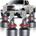 for GMC Sierra 2007-2013 Lights Combo, 4pcs Super Bright 6000K White Lights Package