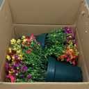 Velener Artificial Flowers for Outdoors- 20 Potted Plant Fake Silk Daisy Bush-UV Resistant Artificial Outdoor Plant for Front Porch, Garden, Yard, Patio Decor(Mixed Colors)