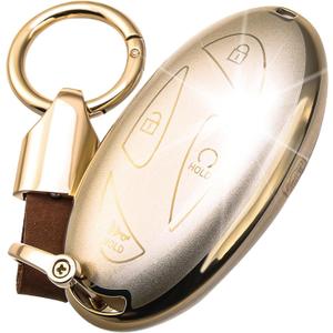 for Hyundai Key Fob Cover, 5-Button, with Keychain Compatible with Elantra(2023-2025), Sonata(2024-2025), Ioniq 6(2022-2025), Santa Fe(2024-2025), Tucson(2024-2025), Kona(2023-2024)