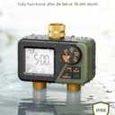 Diivoo Brass Sprinkler Timer 2 Zone, IP66 Waterproof Programmable Water Hose Timer 2 Outlet with Large Display, Rain Delay & Manual Watering for Outdoor Automatic Irrigation of Garden, Lawn, Yard