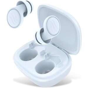 Ear Plugs for Sleeping Noise Cancelling - 35dB Reusable Ear Plugs with 7 Eartips and Carry Case - Flexible Hearing Protection - Replaceable Single/Double Eartips for Sleep, Focus, Travel, Work, Blue