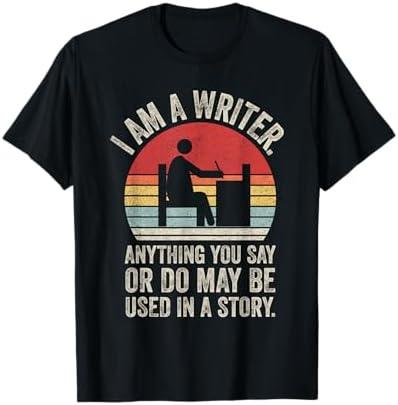 Catch Some Rays Vintage Retro I Am A Writer Funny Author Writer Gift T-Shirt L
