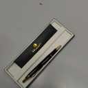 Customized BallPoint pen with name (MADE IN USA), stainless steel, black and gold, luxury engraved pen personalized for men and for women. (BallPoint Black-Gold)