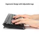Wireless Keyboard and Mouse Combo for Windows, 2.4G Full-Sized External Cordless Computer Keyboard Mouse Combo for Laptop PC Desktop Chrome Mac, Number Pad 1600 DPI Silent Mouse USB Receiver (Black)