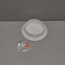 PATIKIL 8" Spring Ceiling Cover Plate, Recessed Light Trim Wall Mount Downlight Hole Cap Decorative Panel with Buckle Suitable for 6.1-7.5inch Round Hole Glass Ceiling Openings, White