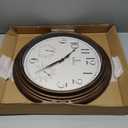 Outdoor Clocks for Patio Large Waterproof with Thermometer - 18 inch Indoor Outdoor Wall Clock with Temperature and Humidity Combo - Weatherproof, Accurate & Easy to Read for Pool, Garden & Home Decor (Bronze)