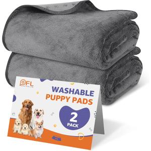 Washable Dog Pee Pads 36x36 2Pack Reusable Puppy Pads, Absorb Dog Mats Non-Slip Puppy Training Pads for Whelping, Potty, Training, Playpen, Crate