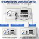 Voncabay Money Safe Box for Home with Digital Keypad, 0.8 Cu. Ft., White