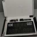 Scoreboard Electronic Digital Score Keeper with Remote Basketball Scoreboard Sports Score Ticker with Timer 12/ 24h Real Time for Football/ Cornhole Hole/ ping Pong/ Table Tennis Dart Indoor&Outdoor Games