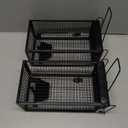 2 Packs Humane Rat Trap Outdoor Mouse Traps Indoor Use, Rodent Chipmunk Traps for Small Live Animal Catch and Release - Black