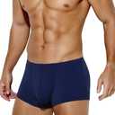 Arjen Kroos Men's Sexy Silky Trunks Underwear Boxer Briefs 1 Pack (Medium, A6-dark Blue-ak7010)