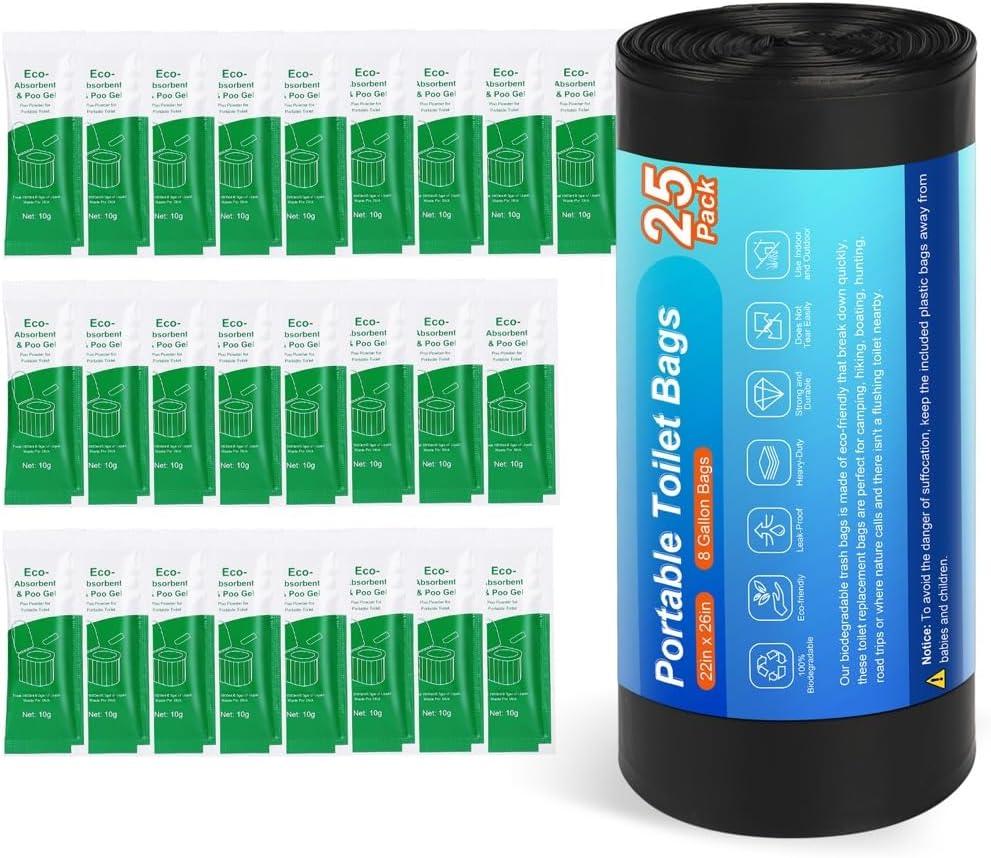 Poo Gel for Portable Toilet, Poo Gel for Camping Toilet, Poo Deodorizing Treatment Portable for car Camping Camping Toilet Bags