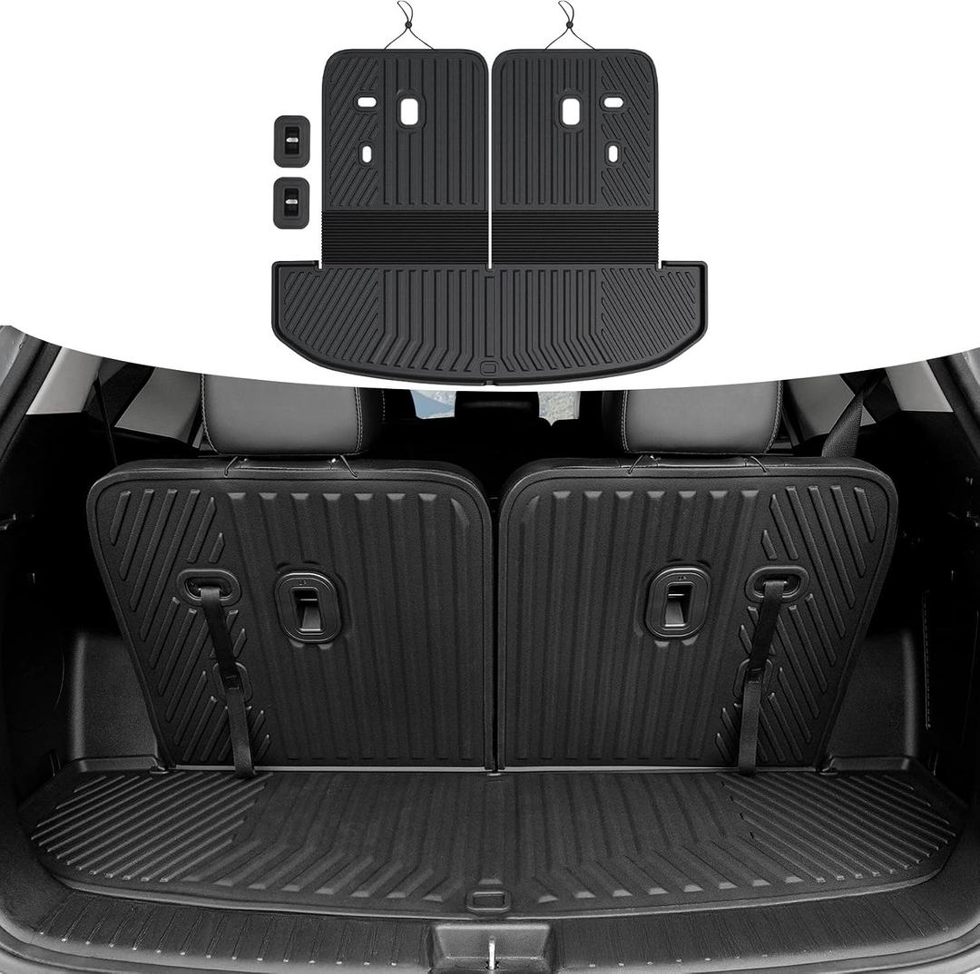 Cargo Mat for Kia Sorento 2021-2025 2026, All Weather TPE Trunk Mat with Backrest Mat Waterproof Durable Seat Cover Protector Replacement for Kia Sorento