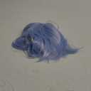 MapofBeauty 14 Inch/35 cm Short Cosplay Wolf Tail Synthetic Side Bangs Party Wig (Light Blue Purple)