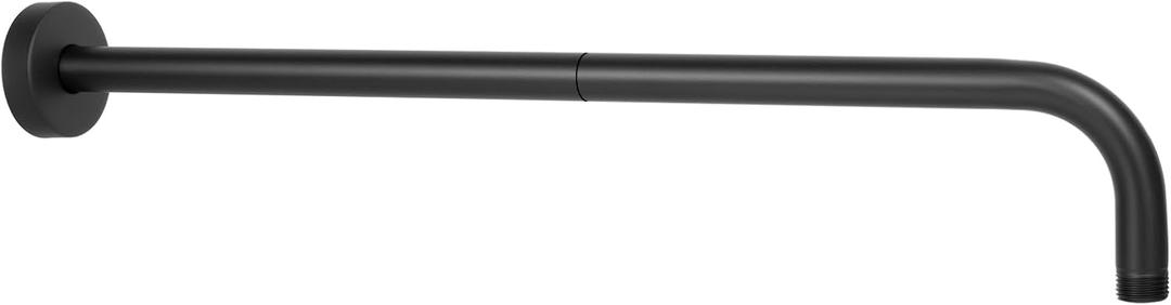 NearMoon Shower Arm, Extra Extension Arm with Flange, Stainless Steel Wall-Mounted Showerhead Extender Pipe (20 Inch, Matte Black)