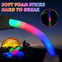 OLUPP 70 PCS LED Foam Glow Sticks Bulk, Glow in the Dark Party Supplies with 3 Modes Colorful Flashing, Foam Light Up Sticks for Wedding,Birthday,Neon Party,Carnival,Concert,New Year