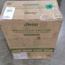 Jeep Wrangler Deluxe 4 Seater Stroller Wagon by Delta Children - Premium Quad Stroller Wagon for 4 Kids with Convertible Seats, Adjustable Push/Pull Handles, Removable Canopy & Flat Fold, Grey