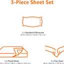 Amazon Basics Lightweight Breathable Super Soft Easy Care Wrinkle Resistant Brushed Microfiber 3-Piece Bed Sheet Set with 14-Inch Deep Pockets, Twin, Dutch Blue, Solid