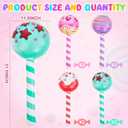 Poen 8 Pcs Large Inflatable Lollipop 29.53 Inch Candy Birthday Party Decorations Inflatable Giant Lollipop Prop Candy Shape Balloons for Themed Party Favors(Cute)