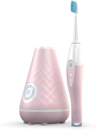 Tao Clean UV Sanitizing Sonic Toothbrush and Cleaning Station, Electric Toothbrush, Dual Speed Setting, Pink Blush