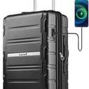 Carry On Luggage 22x14x9 
LUGGEX Carry on Luggage for Airplanes, Polycarbonate Expandable Hard Shell Suitcase for Travelling (Black, 20 Inch)