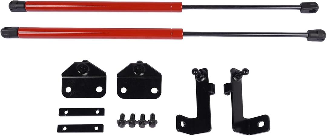 Hood Struts Fits Jeep Wrangler JL 2018-2025 & Gladiator JT 2020-2025, Red