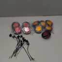 10Pcs 2 inch Round Led Trailer Marker Lights - Led Side Marker Lights with 2 Prong Plug, IP67 Waterproof Clearance Lights for Truck Camper RV, Flush Mount, [DOT Approved], 12V, (5 Red + 5 Amber)