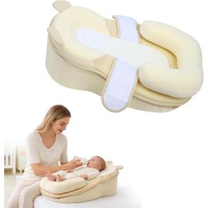 Baby Feeding Pillow, Anti-Overflow Feeding Pillow for Reducing Spit-Up, Safety Nursing Pillow, Baby Lounger Reflux Wedge Breastfeeding, Removable top and Bottom