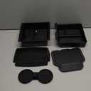 for Tesla Model Y Juniper(2025-2026) & Model 3 Highland(2024-2026) Center Console Organizer [Slide Smoothly & Carbon Fiber] Sunglasses Cup Holder for Tesla Model 3 Model Y Accessories Black