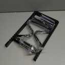 PanPanPal Pots and Pans Organizer under Cabinet, Expandable Pot Lid Organizer Holder with 10 Adjustable Compartment, Pan Organizers inside Cabinet for Lids, Bakeware, Kitchen Storage Pot Rack, Black