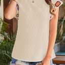 Womens Summer Tops 2025 Boho Tops for Women Color Crew Neck Short Sleeve Casual Blouse (XL)