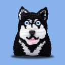 LilyCleo Crochet Beginner Kit, Emotional Support Crochet Kits with Step-by-Step Video, Positive Crochet Animals with Easy Peasy Yarn, Crochet Hook, Beginners Crochet Kit Gift for Kids, Adults (Husky)