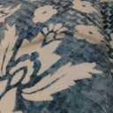 Blue and White Round Rug 5 Ft Rugs for Entryway Washable Circle Entrance Rug Non Slip Round Doormat Indoor Printed Faux Wool Round Front Door Mat Floor Carpet for Backdoor, Bedroom