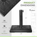 FRUITEAM 22lb Umbrella Base,15" Square Patio Umbrella Stand Weight,Heavy Duty Market Table Umbrella Base Stand for Outdoor and Yard(Black)