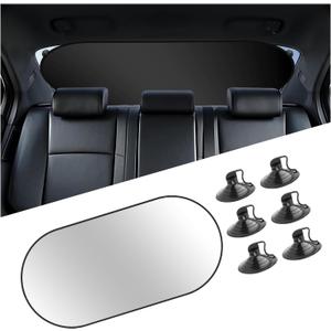 39.37x19.76 Car Rear Window Sun Shade,Foldable Car Window Shades with 6 Suction Cups for Blocking Sunlight,210T Titanium Silver Cars Sun Shade for Vehicle Rear Windshield