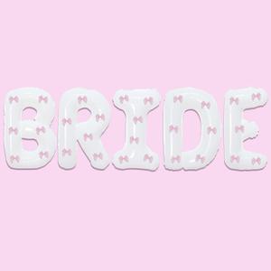 BRIDE Letter Balloons + Pink Bow, 40 Inch XL White Bride Mylar Balloons For Coquette Bachelorette Bridal Shower Decorations, Beach Bach,Girls Gone Mild Bachelorette,Bride To Be Party Supplies